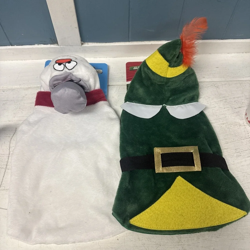 FROSTY THE‎ SNOWMAN + ELF Small Animal Hoodie Costumes-Guinea Pig/Rabbit